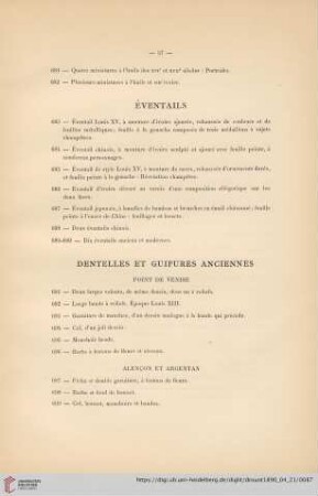 Éventails (Nr. 683 - 690)