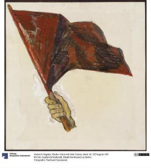 Studie: Hand mit roter Fahne