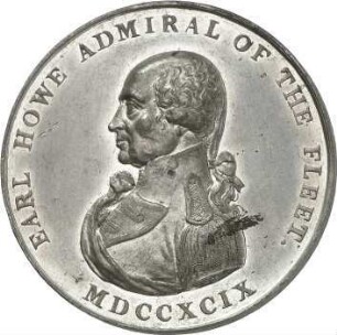 Wyon, Thomas d. Ä.: Admiral Richard Earl Howe
