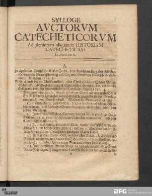 Sylloge Avctorvm Catecheticorvm...
