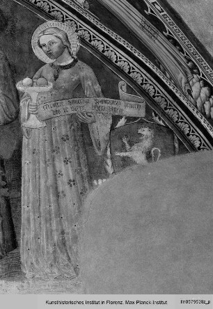 Dekoration der Ostwand und Gewölbe mit Maestà, Heiligen, thronendem Christus, Engeln und Wappen - Dekoration der Ostwand und Gewölbe mit Maestà, Heiligen, thronendem Christus, Engeln und Wappen
