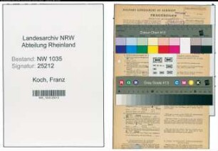 Entnazifizierung Franz Koch , geb. 10.09.1915 (Kaufmaennischer Angestellter)