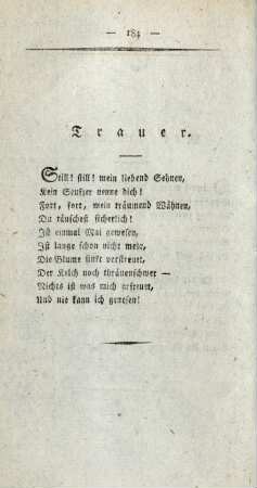 Trauer.