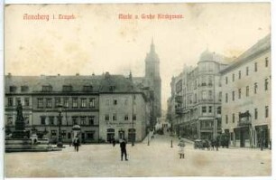 Annaberg. Markt und Große Kirchgasse