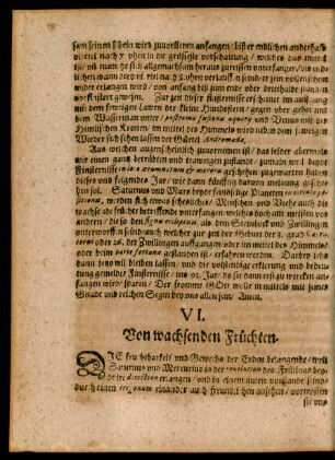 VI. Von wachsenden Früchten.