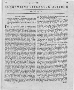 Erläuterungen der Jüdischen Geschichte bis zur Zerstörung Jerusalems durch die Römer. Tübingen: Osiander 1824