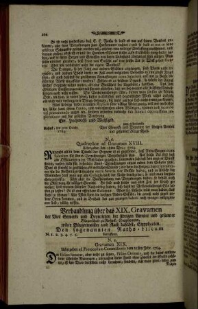 Verhandlung über das XIX. Gravamen [...]