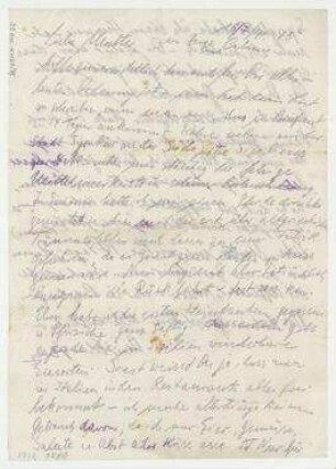 Brief von Kurt Heinz Matthies (Karl-Heinz) an seine Mutter Albertine Matthies. Italien