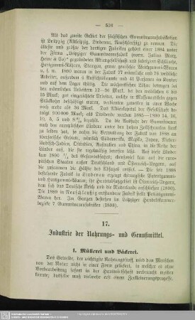 17. Industrie der Nahrungs- und Genußmittel