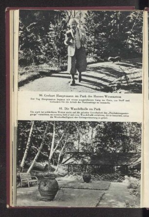 90. Gerhart Hauptmann im Park des Hauses Wiesenstein