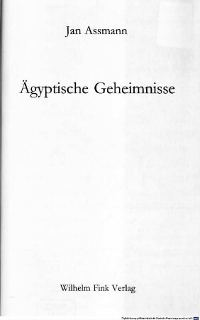 Ägyptische Geheimnisse