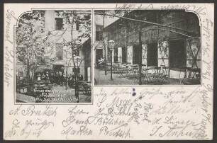 Ansichtskarte „Gruss aus dem Restaurant Schumacher“, Skalitzer Straße [1/2]