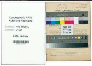Entnazifizierung Gustav Lotz , geb. 02.09.1880 ()