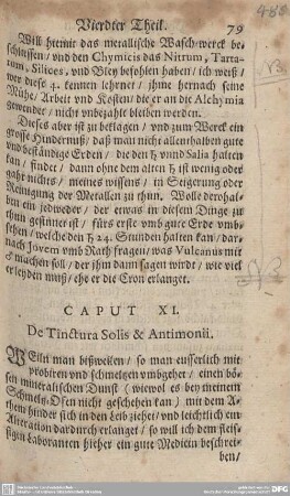 CAPUT XI. De Tinctura Solis & Antimonii.