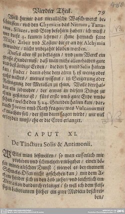 CAPUT XI. De Tinctura Solis & Antimonii.