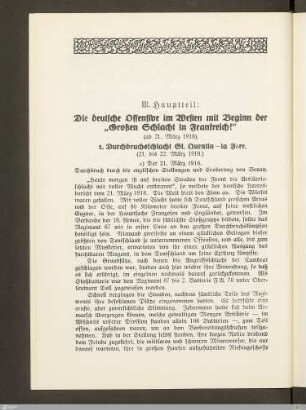 1. Durchbruchsschlacht St. Quentin - la Fère