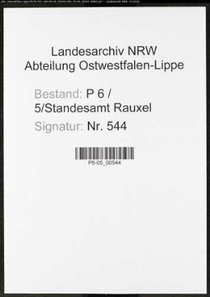 Sterberegister Standesamt Castrop-Rauxel Rauxel
