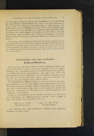 Verbindungen mit einer dreifachen Kohlenstoffbindungen.