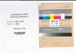 Entnazifizierung Fritz Gensch , geb. 08.08.1913 (Angestellter)