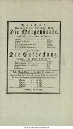 Die Morgenstunde