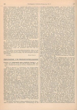 359-361 [Rezension] Brunner, Emil, Religionsphilosophie evangelischer Theologie