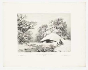 Effet de neige, Blatt 5 der Folge "Sites variés de paysages par Calame"