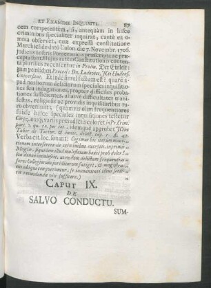 Caput IX. De Salvo Conductu