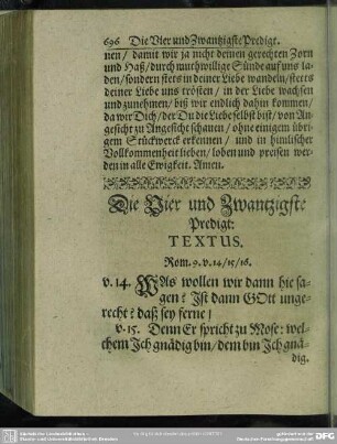 Die Vier und Zwantzigste Predigt