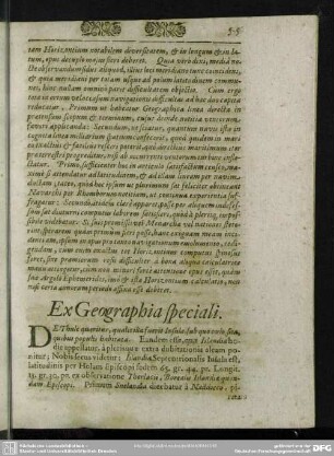 Ex Geographia speciali
