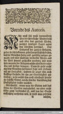 Vorrede des Autoris