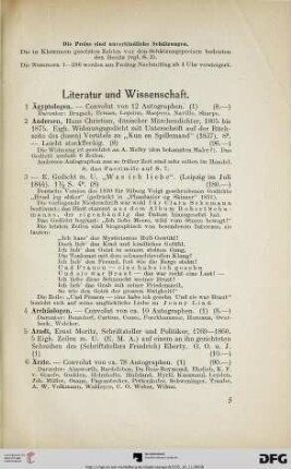 Literatur und Wissenschaft (Nr. 1-156)