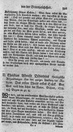 Theologische Abhandlungen über den ganzen Umfang der Religion. T.1.,St.1.