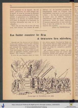 La lutte contre le feu à travers les siècles.