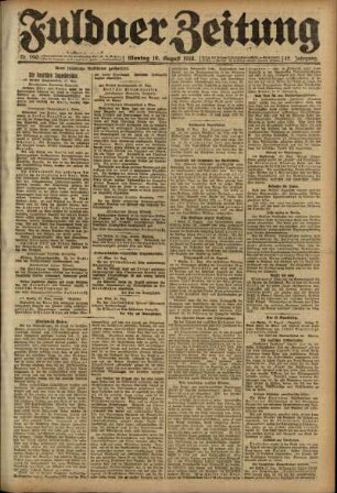 Ausgabe vom Montag, den 19. August 1918.