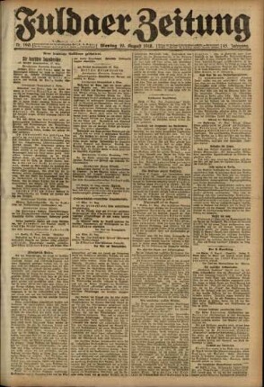 Ausgabe vom Montag, den 19. August 1918.
