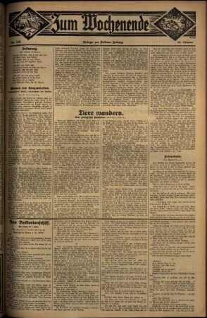 Zweite Ausgabe vom Sonntag, den 19. Oktober 1930.