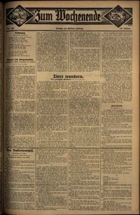 Zweite Ausgabe vom Sonntag, den 19. Oktober 1930.