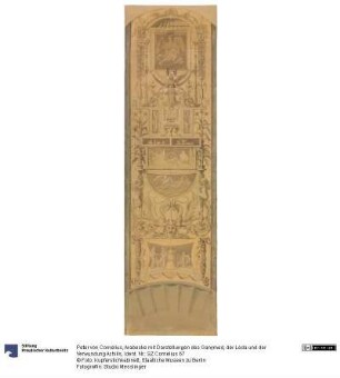 Arabeske mit Darstellungen des Ganymed, der Leda und der Verwundung Achills