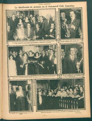 La distribución de premios en el Automóvil Club Argentino [Fotografías]