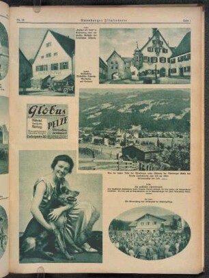 "Gasthof alte Post" in Gräfenberg [...]. - Gräfenberg (Fränkische Schweiz). Marktplatz mit Rathaus