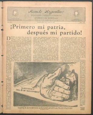 ¡Primero mi patria, después mi partido!