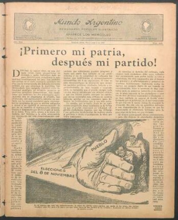 ¡Primero mi patria, después mi partido!