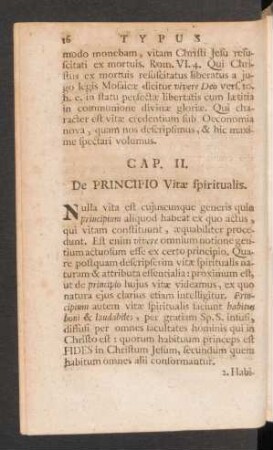 Cap. II. De Principio Vitae spiritualis