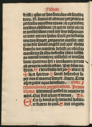 Ordo pro redeuntibus ex peregrinatione.