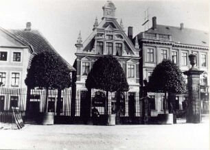 Blick vom Schlossplatz in die Lange Str. Detmold. Lange Str. Papierabzug