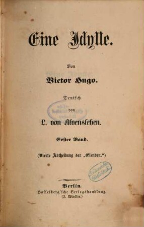 Die Elenden : Von Victor Hugo. Deutsch von L. von Alvensleben. 7