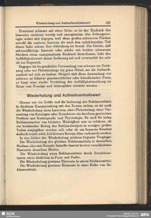 Wiederholung und Aufmerksamkeit