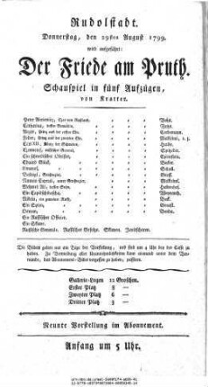 Der Friede am Pruth