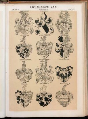 Taf. 485. Wernsdoff. - Wersabe. - Werther. - Werthern. - Wery v. Limont. - Westdorf. - Westerhausen. - Westernhagen. - Westhoven. - Westin. - Westphal I. - Westphal II.