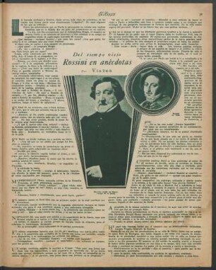 Rossini en anécdotas : Del tiempo viejo